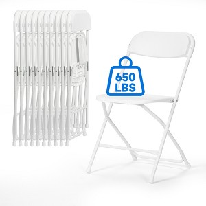 Real Relax PCS Plastic Folding Chair, Folding Chair for Wedding Party Outdoor Indoor, Stackable Folding Chairs - 1 of 4