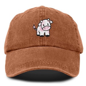Dalix Strawberry Cow Embroidered Womens Cotton Dad Hat Baseball Cap - 1 of 4