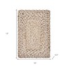 HomeRoots 19" Set of Four Ivory And Natural Jute Placemats - 3 of 4