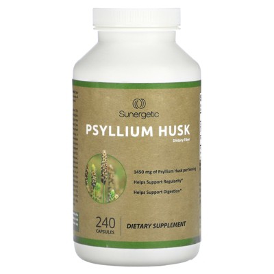 Sunergetic Psyllium Husk Dietary Fiber, 240 Capsules (725 mg per Capsule)