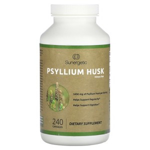 Sunergetic Psyllium Husk Dietary Fiber, 240 Capsules (725 mg per Capsule) - 1 of 4
