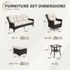 EAGLE PEAK Azure Bay 6 Pieces Wicker Outdoor Patio Furniture Set , Sofa and Swivel Chairs with Ottomans and Side Table - 2 of 4