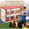 Acekool Chicken Nesting Boxes, 6-Hole Galvanized Metal Wall Mount Nest Box for Hens, Ducks, Easy Egg Collection, Ventilated, 33" - 2 of 4