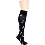 Dr. Motion Women's Llama Mild Compression Knee High Socks - Black 4-10