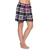 Ashford & Brooks Women's 2 Pack Soft Flannel Plaid Pajama Lounge Sleep Shorts - Set 7 - Small - 4 of 4