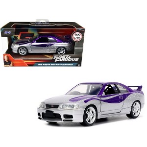 Jada Nissan Skyline GT-R (R33)  Silver/Purple Fast & Furious 1:32 Scale - 1 of 3