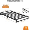 Bed Frame without Headboard, Metal Platform Bed Frame with 6" Under Bed Storage, Metal Slats Support, No Box Spring Needed, Easy Assemble - 3 of 4