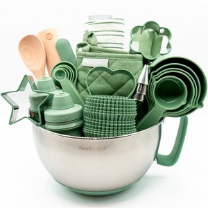 Ultimate Baking Kit for Kids - Kids Baking Set with Child Sized Utensils - Includes Apron, Oven Mitts, Silicone Mats & Liners - Cooking Set for Kids - 1 of 4