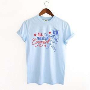 Simply Sage Market Women's All American Cowgirl Short Sleeve Garment Dyed Tee - 1 of 2