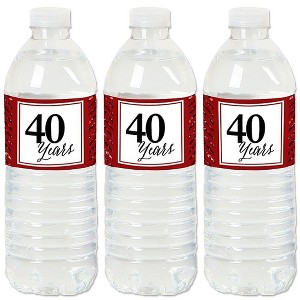 Big Dot of Happiness We Still Do - 40th Wedding Anniversary - Anniversary Party Water Bottle Sticker Labels - Set of 20 - 1 of 4