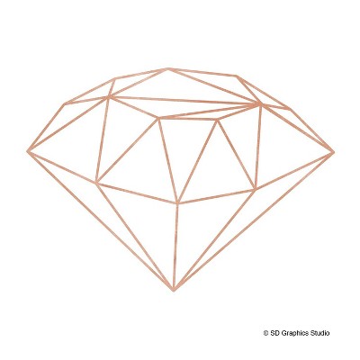 4pk Ceramic Rose Gold Geo Diamond Print Coasters - Thirstystone