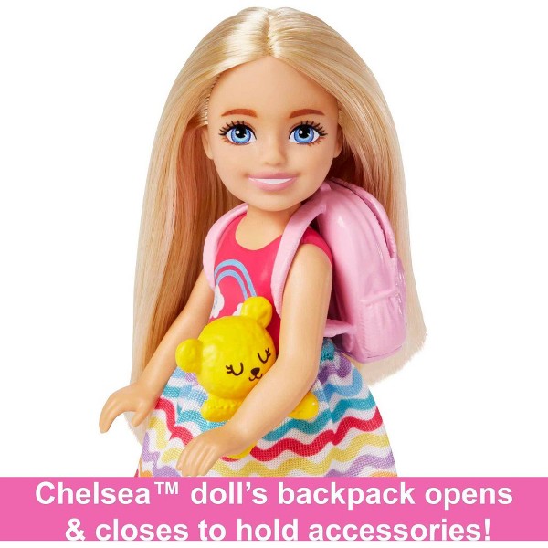 Muñeca Chelsea y Set de Viaje con Accesorios y Cachorro, Juguete Barbie 3