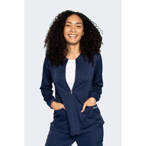 Moxie Scrubs Jayme Women's Lightweight Scrub Jacket – 4-Way Stretch, Full Zip, 3 Pockets, Modern Fit - 1 of 3