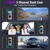 Itopfox 3 Channel 4K Dash Cam with 5GHz WiFi & APP Control, Front Inside Rear Triple Camera, 64GB Card, G-Sensor, Parking Mode, Loop Recording - 2 of 4