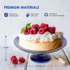 Amici Home Diamond Footed Glass Cake Stand, Round Vintage Style Cake Plate, Serving Platter for Cupcakes and Cookies, 10” D X 3.7” H - 4 of 4
