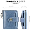FATMOON  Women’s RFID Blocking Leather Wallet - Genuine Leather Small Bifold with Zipper Pocket & ID Window for Daily Use,Travel,Gift - 3 of 4