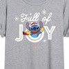 Women's - Lilo and Stitch - Full Of Joy Christmas Oversized Graphic T-Shirt - 2 of 4