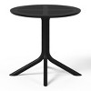 WestinTrends Playa 31.5" Round Plastic Outdoor Patio Dining Table for 4, Black - 4 of 4
