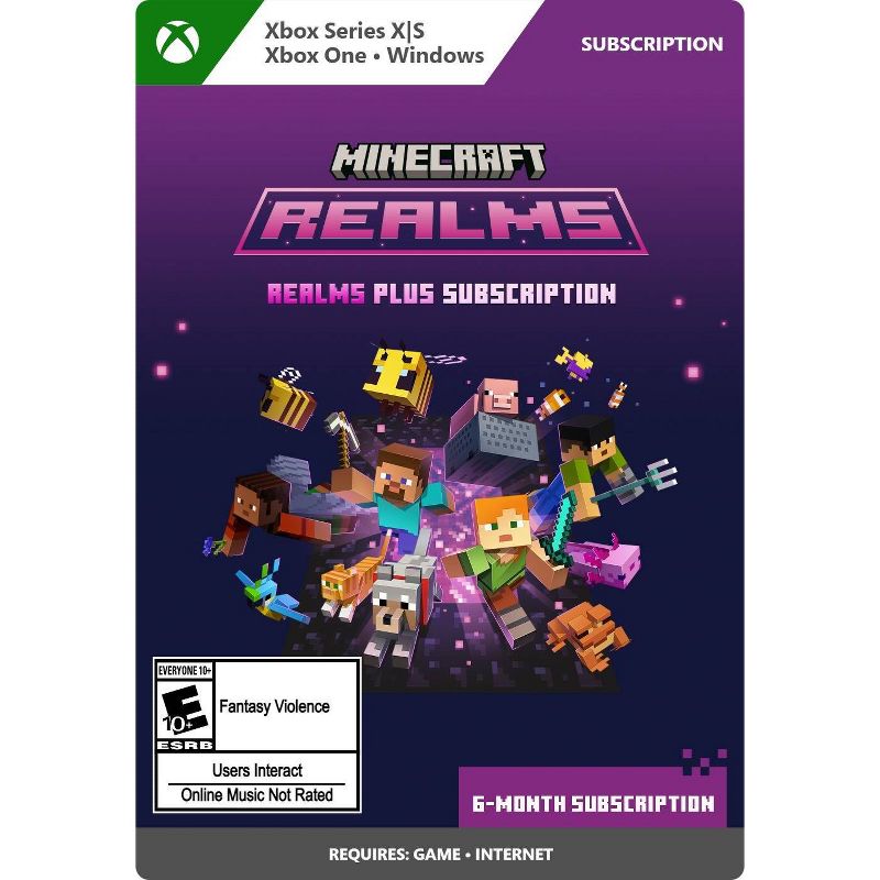 Minecraft Realms Plus - 6 Month Subscription (Digital), 1 of 6