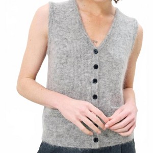 Women's High Winter Knitted Vest - FRNCH - 1 of 4