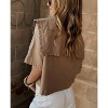 Women's Linen Collared Short Sleeve Shirt - MIOU MUSE - 2 of 3