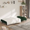 vidaXL 2-Seater Sofa Bed with Two Pillows Dark Green Velvet - 3 of 4