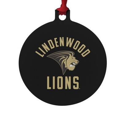 Lindenwood University Lions Logo Aluminum Holiday Christmas Tree Ornament