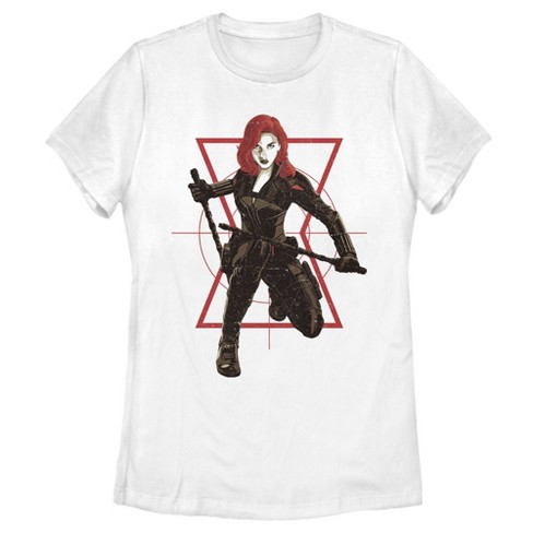 Target Women\'s Black Widow : Marvel Target Symbol T-shirt
