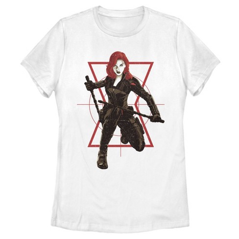 Women\'s Marvel Black Target Target : Widow T-shirt Symbol