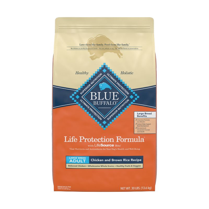 Blue Buffalo Life Protection Formula Natural Adult Large Breed Dry Dog Food with Chicken and Brown Rice, 1 of 13