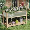 Raised Garden Bed Wood with Legs, Planter Box with Storage Shelf, Outdoor Mobile Wooden Elevated Raiseds Beds - 2 of 4