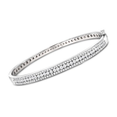 Ross-Simons 2.00 ct. t.w. Diamond Bangle Bracelet in Sterling Silver