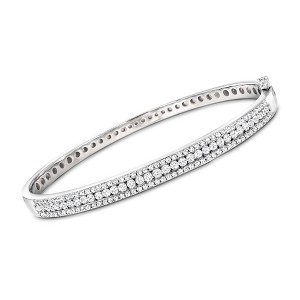Ross-Simons 2.00 ct. t.w. Diamond Bangle Bracelet in Sterling Silver - 1 of 4