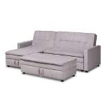 Noa Sectional Sofa with Ottoman Gray - Baxton Studio