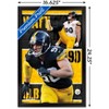 Trends International NFL Pittsburgh Steelers - T.J. Watt 24 Framed Wall Poster Prints - 3 of 4