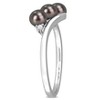 EVERLY JEWELRY |Sterling Silver 0.02 CT TW Diamond 3.5 - 4 MM Black Freshwater Cultured Pearl Fashion Ring - 2 of 4