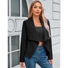 Coolmee Women's Casual Blazer Lightweight Long Sleeve Open Front Office Workwear Jacket - 2 of 4