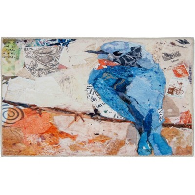 Olivia’s Home Backyard Bluebird Doormat – Indoor Decorative Mat, 22" x 32", Charming Bluebird Design for Entryways & Living Spaces