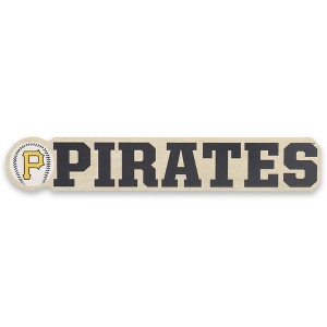 MLB Pittsburgh Pirates Chunky Wood Wall Sign: Sports Art Horizontal Panel - 1 of 4