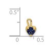 Black Bow Jewelry Sept Synthetic Sapphire 14k Yellow Gold Heart Pendant Enhancer, 5mm - 4 of 4