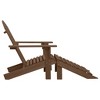 vidaXL Patio Chair with Ottoman Wood Brown - 3 of 4