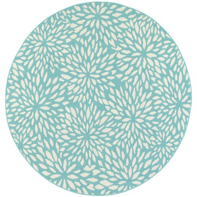 Oriental Weavers Meridian 1506L Blue/ Ivory Indoor/Outdoor Area Rug - 7'10" Round