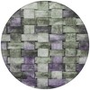 Sage And Purple Striped Washable Indoor Outdoor Area Rug - 4 of 4