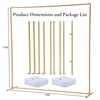 GustoWave Square Backdrop Stand, 6.6 x 6.6 FT Wedding Birthday Arch Backdrop Stand, Metal Balloon Arch Stand with Base, Rectangle Arch, Gold - 2 of 4