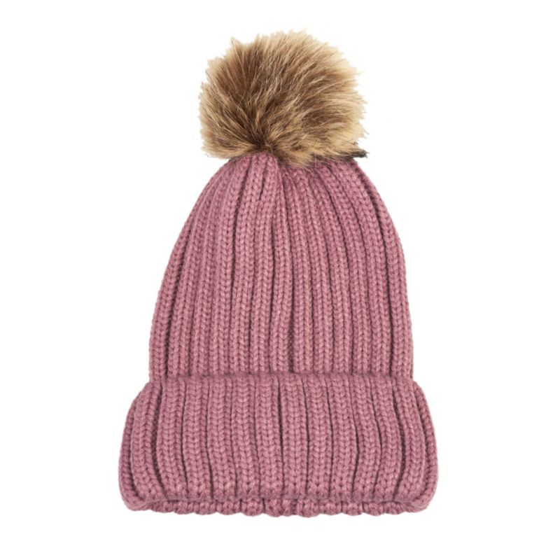 Willow & Ruby Women's Knitted Pom Beanie - Ladies Winter Hat, 1 of 4
