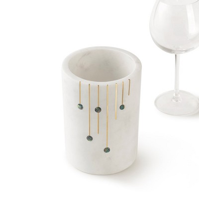 GAURI KOHLI Slovenia Marble Wine Chiller - White