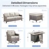 Buenhomino 4/6/7 PCS Patio Furniture Set with Fire Pit Table, Weather-Resistant Wicker Patio Fire Pit Set with Sofa Couch, Swivel Patio Chair Set - 2 of 4