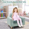 Infans Kids Dinosaur Sofa Wooden Armrest Chair Couch w/ Thick Cushion Beech Legs Gift - 2 of 4