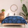 Deny Designs Schatzi Brown Aurelia Floral Blue Queen/Full Comforter and Sham Set (2-3pc Set) - 3 of 4