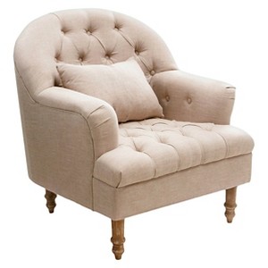Anastasia Tufted Chair - Beige - Christopher Knight Home